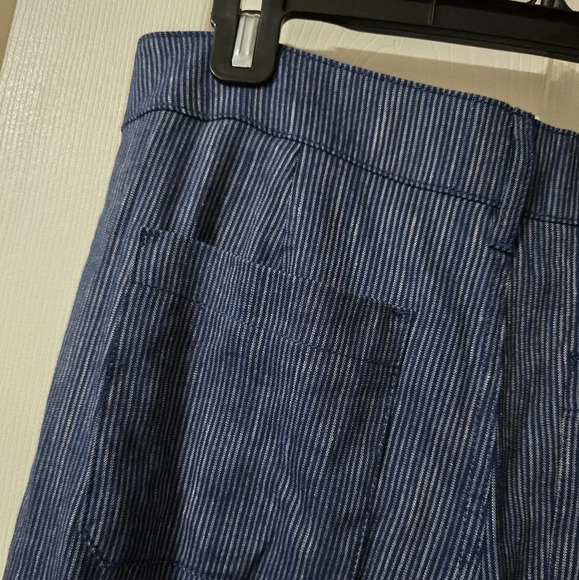 NWOT NYDJ Striped Straight-Leg Linen Blend Trouser Pants w/ Lift/Tuck Technology - Picture 10 of 13